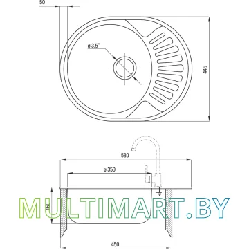 Кухонная мойка Deante Twist ZEU 311C картинка 2